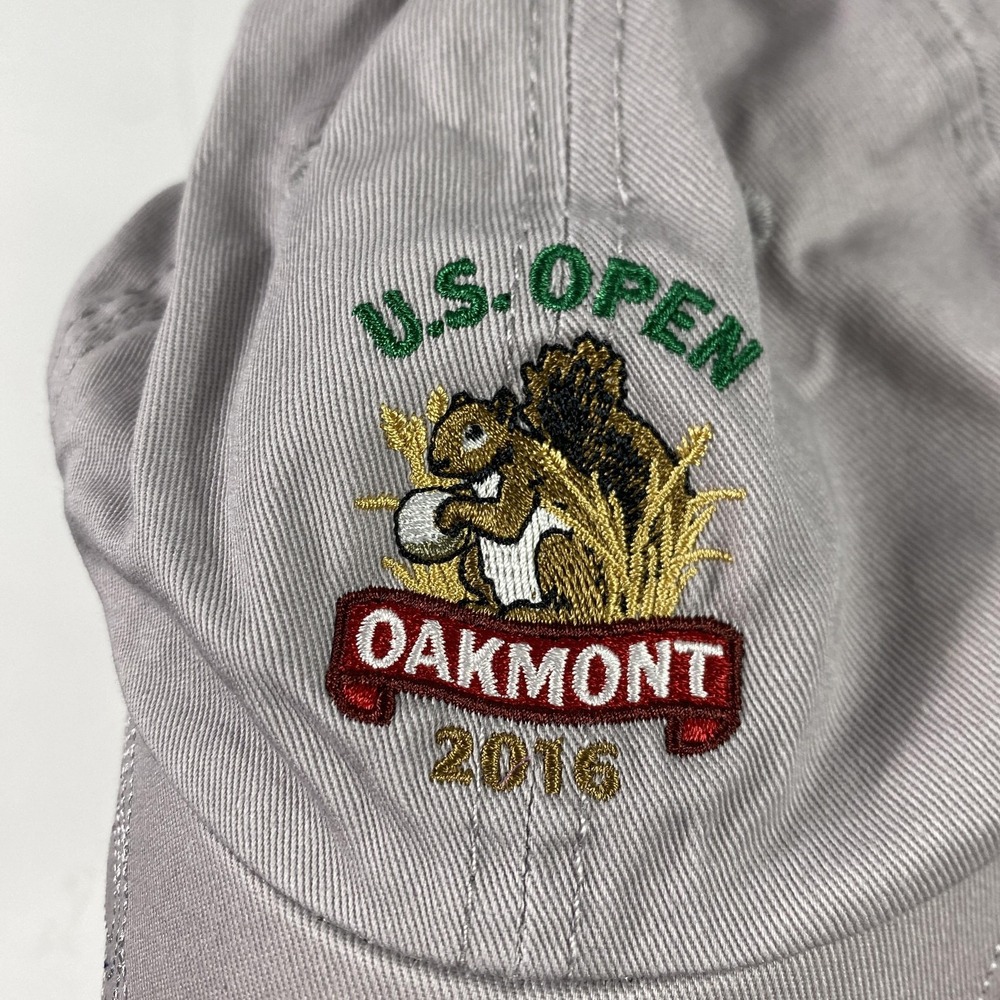 US Open Oakmont Hat Cap Strap Back Mens Gray Golf USGA Member 2016 Embroidered